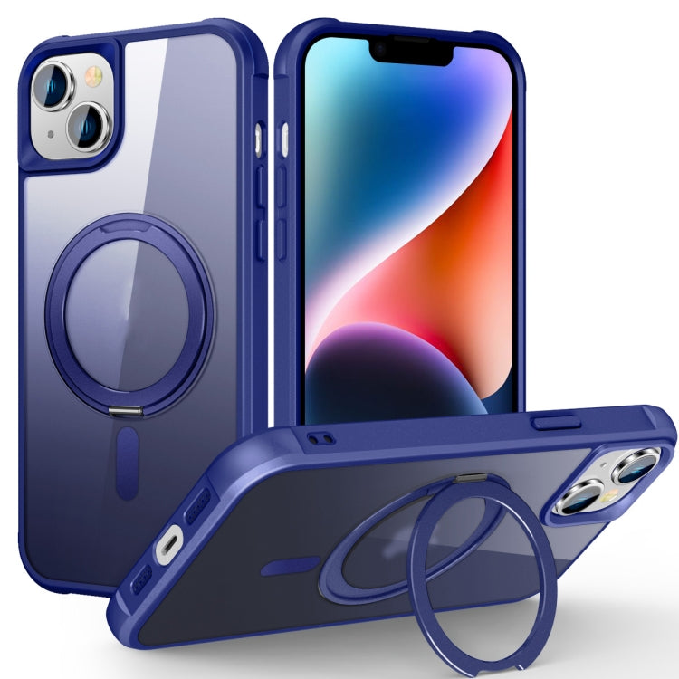 For iPhone 14 / 13 MagSafe Magnetic Rotating Holder Phone Case(Klein Blue) by buy2fix