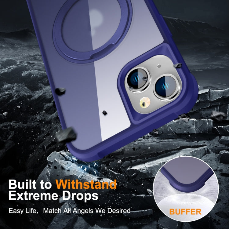 For iPhone 14 / 13 MagSafe Magnetic Rotating Holder Phone Case(Klein Blue) by buy2fix