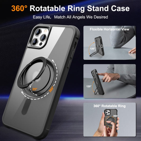 For iPhone 13 Pro Max / 12 Pro Max MagSafe Magnetic Rotating Holder Phone Case(Black) - iPhone 13 Pro Max Cases by buy2fix | Online Shopping UK | buy2fix