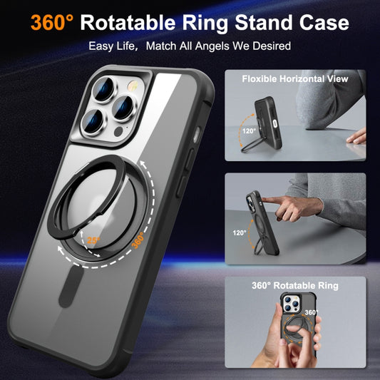 For iPhone 13 Pro MagSafe Magnetic Rotating Holder Phone Case(Black) - iPhone 13 Pro Cases by buy2fix | Online Shopping UK | buy2fix