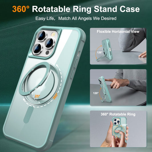 For iPhone 13 Pro MagSafe Magnetic Rotating Holder Phone Case(Lake Blue) - iPhone 13 Pro Cases by buy2fix | Online Shopping UK | buy2fix