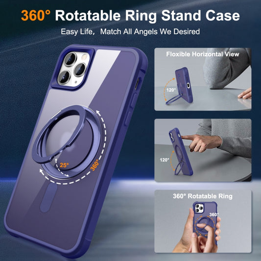 For iPhone 11 Pro Max MagSafe Magnetic Rotating Holder Phone Case(Klein Blue) - iPhone 11 Pro Max Cases by buy2fix | Online Shopping UK | buy2fix