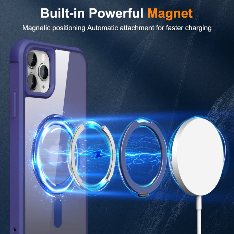 For iPhone 11 Pro Max MagSafe Magnetic Rotating Holder Phone Case(Klein Blue) - iPhone 11 Pro Max Cases by buy2fix | Online Shopping UK | buy2fix