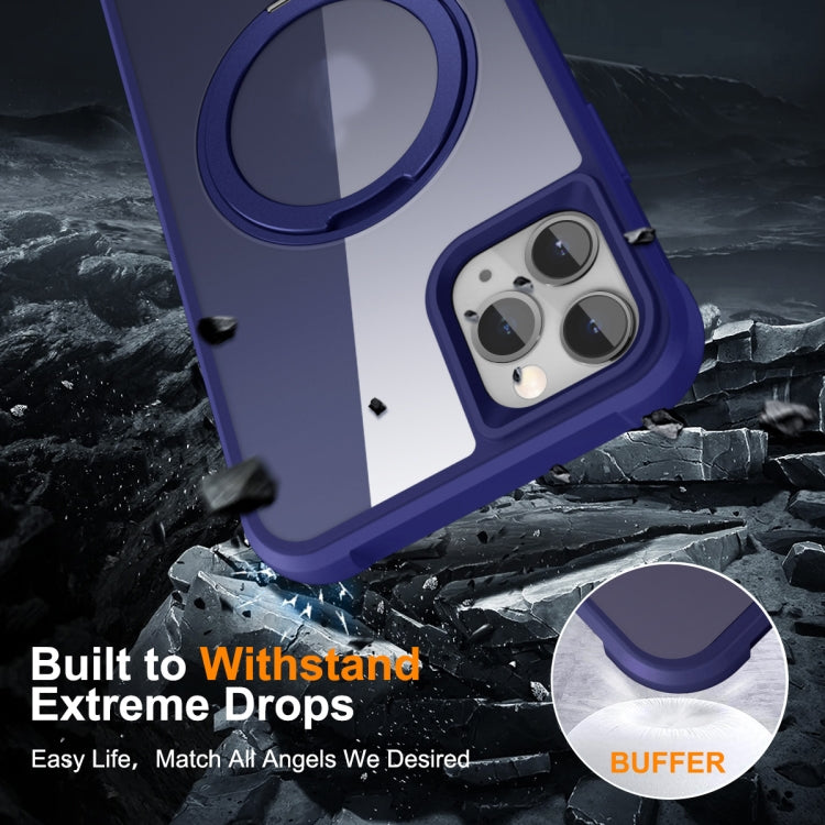 For iPhone 11 Pro Max MagSafe Magnetic Rotating Holder Phone Case(Klein Blue) - iPhone 11 Pro Max Cases by buy2fix | Online Shopping UK | buy2fix