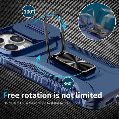 For iPhone 13 Pro Sliding Camshield Holder Phone Case(Blue) - iPhone 13 Pro Cases by buy2fix | Online Shopping UK | buy2fix
