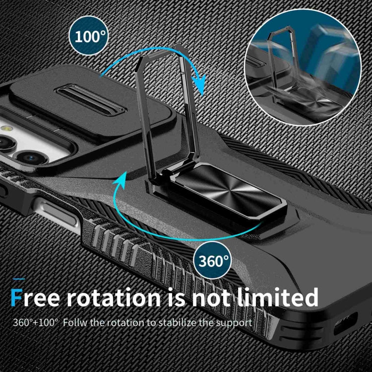 For Samsung Galaxy A14 5G Sliding Camshield Holder Phone Case(Black) by buy2fix