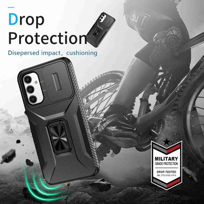 For Samsung Galaxy A14 5G Sliding Camshield Holder Phone Case(Black) by buy2fix