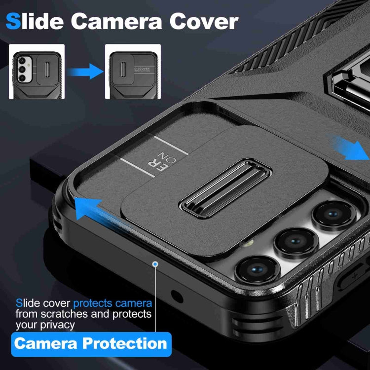 For Samsung Galaxy A14 5G Sliding Camshield Holder Phone Case(Black) by buy2fix
