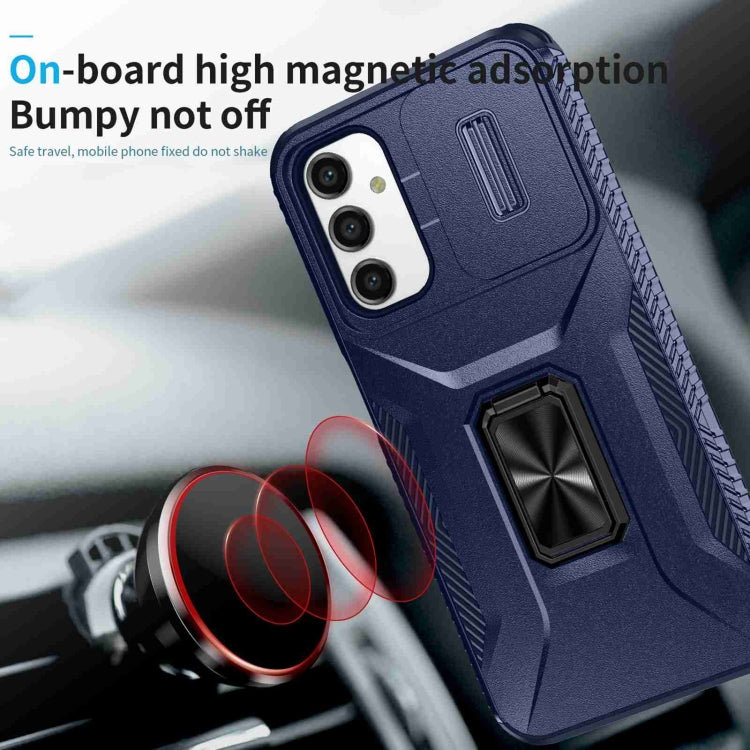 For Samsung Galaxy A14 5G Sliding Camshield Holder Phone Case(Blue) by buy2fix
