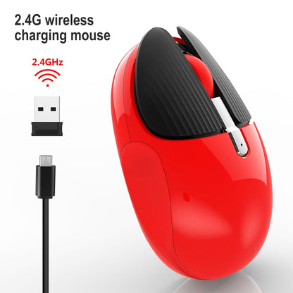 HXSJ M106 2.4GHZ 1600dpi Single-mode Wireless Mouse USB Rechargeable(Red) - Wireless Mice by HXSJ | Online Shopping UK | buy2fix