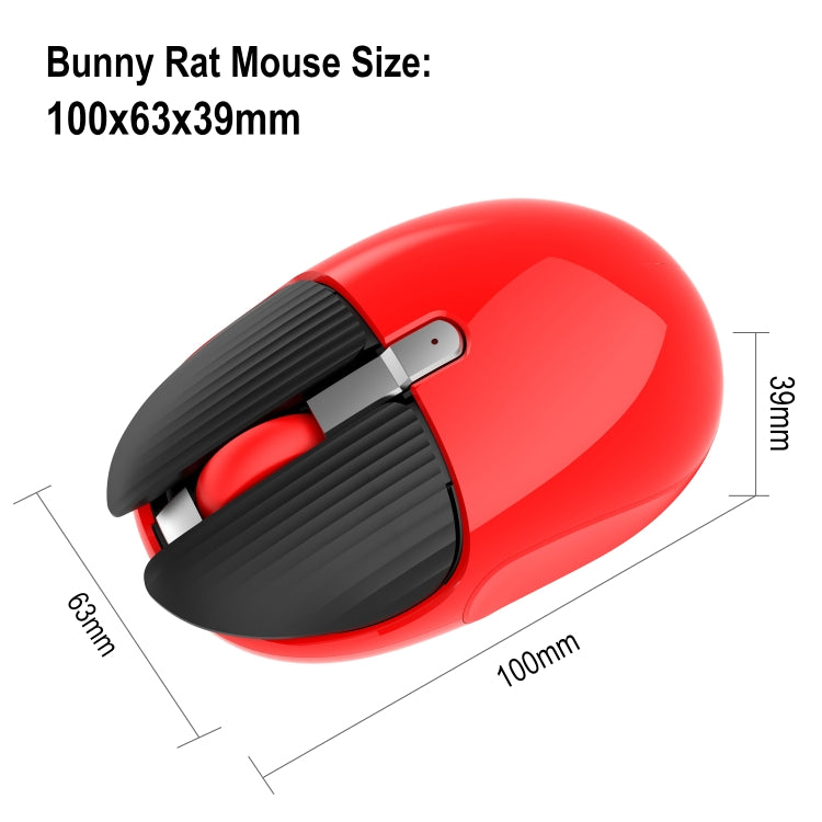 HXSJ M106 2.4GHZ 1600dpi Single-mode Wireless Mouse USB Rechargeable(Red) - Wireless Mice by HXSJ | Online Shopping UK | buy2fix