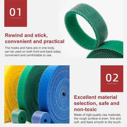 1.2cm 3m Reusable & Dividable Hook and Loop Cable Ties(Random Color Delivery) - Cable Organizer by buy2fix | Online Shopping UK | buy2fix
