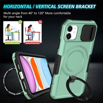 For iPhone 11 Sliding Camshield MagSafe Holder TPU Hybrid PC Phone Case(Light Blue) - iPhone 11 Cases by buy2fix | Online Shopping UK | buy2fix