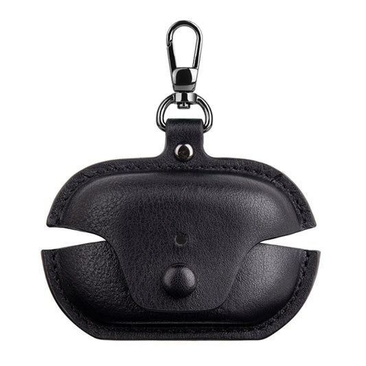 For Sony WF-1000XM5 Leather TWS Earphone Protective Case with Hook(Black) - Other Earphone Case by buy2fix | Online Shopping UK | buy2fix