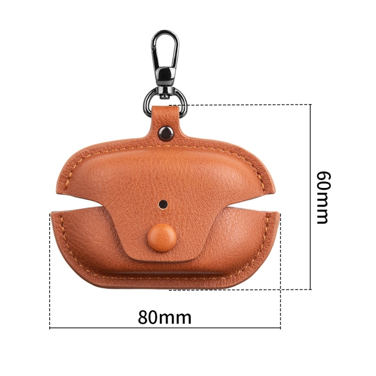 For Sony WF-1000XM5 Leather TWS Earphone Protective Case with Hook(Dark Brown) - Other Earphone Case by buy2fix | Online Shopping UK | buy2fix