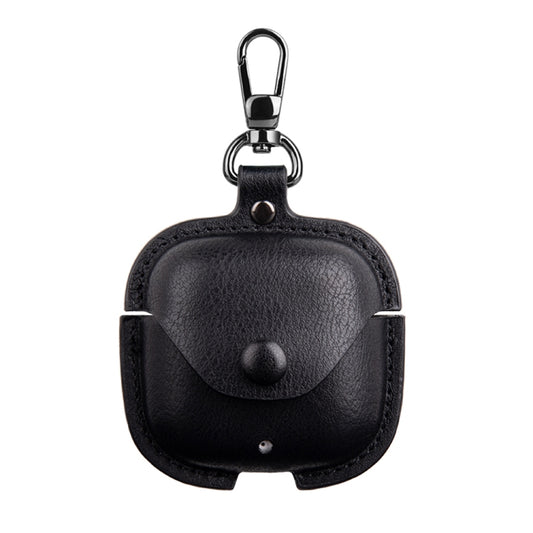 For Huawei FreeBuds SE 2 / SE 3 Leather TWS Earphone Protective Case with Hook(Black) - Huawei Earphone Case by buy2fix | Online Shopping UK | buy2fix