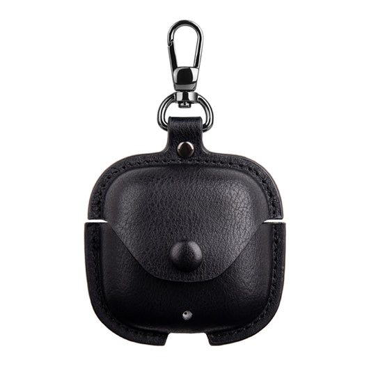 For Huawei FreeBuds SE 2 / SE 3 Leather TWS Earphone Protective Case with Hook(Black)