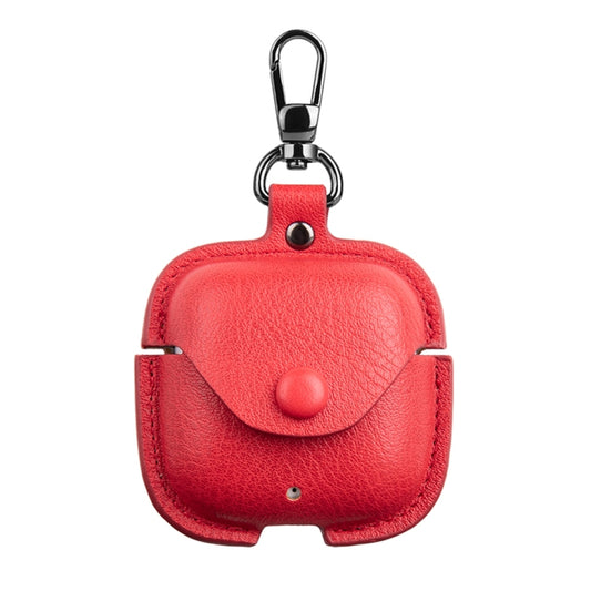 For Huawei FreeBuds SE 2 / SE 3 Leather TWS Earphone Protective Case with Hook(Red) - Huawei Earphone Case by buy2fix | Online Shopping UK | buy2fix