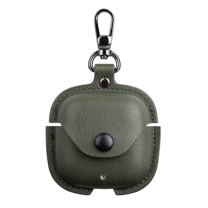 For Huawei FreeBuds SE 2 / SE 3 Leather TWS Earphone Protective Case with Hook(Green) - Huawei Earphone Case by buy2fix | Online Shopping UK | buy2fix