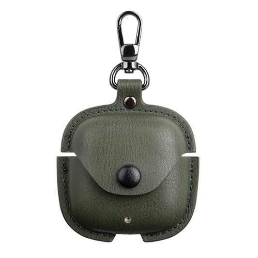 For Huawei FreeBuds SE 2 / SE 3 Leather TWS Earphone Protective Case with Hook(Green) - Huawei Earphone Case by buy2fix | Online Shopping UK | buy2fix