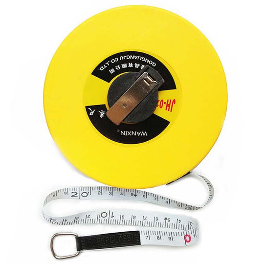 Jianda Fiber Leather Tape Measure Disc-shaped Hand-operated Soft Ruler Construction Site Measurement Ruler(50m)