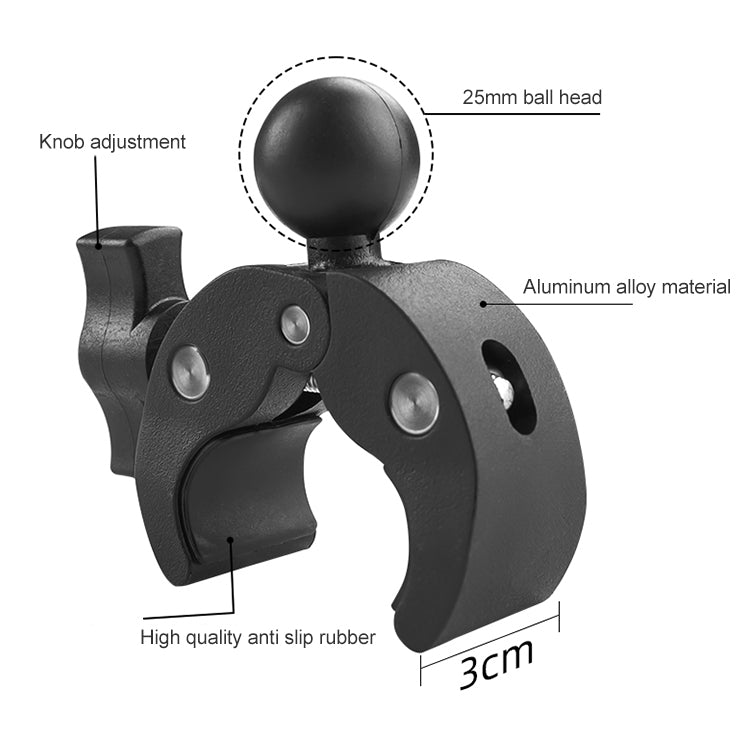Motorcycle Dual-heads Crabs Clamps Handlebar Fixed Mount, Length:18cm by buy2fix