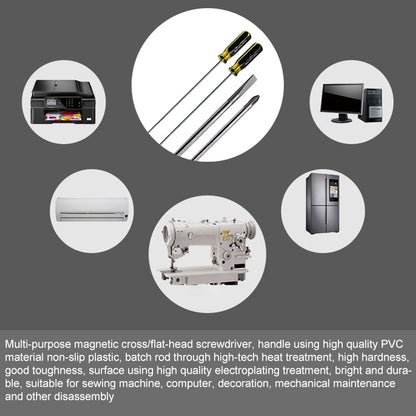 Extended Screwdriver 12 inch Cross-shaped Screwdriver Special Long Magnetic Sewing Machine Machine Repair Screwdriver(Cross) - Screwdriver by buy2fix | Online Shopping UK | buy2fix