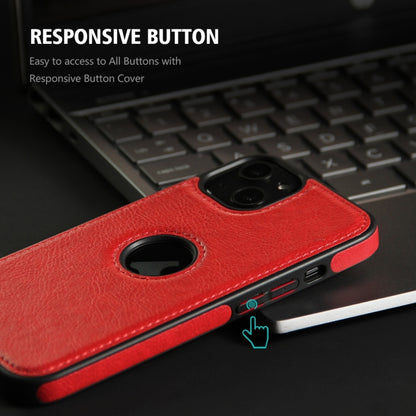For iPhone 15 Pro Max Leather Texture Stitching Phone Case(Red) - iPhone 15 Pro Max Cases by buy2fix | Online Shopping UK | buy2fix