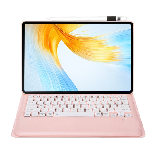 For Honor MagicPad 13 AH16 TPU Ultra-thin Detachable Bluetooth Keyboard Tablet Leather Case(Pink) - For Huawei by buy2fix | Online Shopping UK | buy2fix