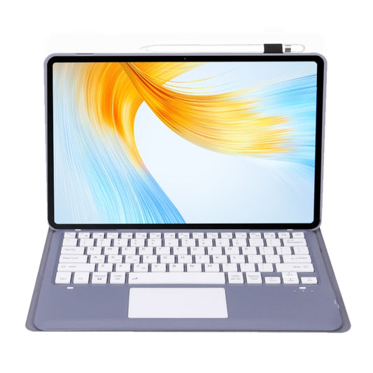 For Honor MagicPad 13 AH16-A TPU Ultra-thin Detachable Bluetooth Keyboard Tablet Leather Case with Touchpad(Purple) - For Huawei by buy2fix | Online Shopping UK | buy2fix