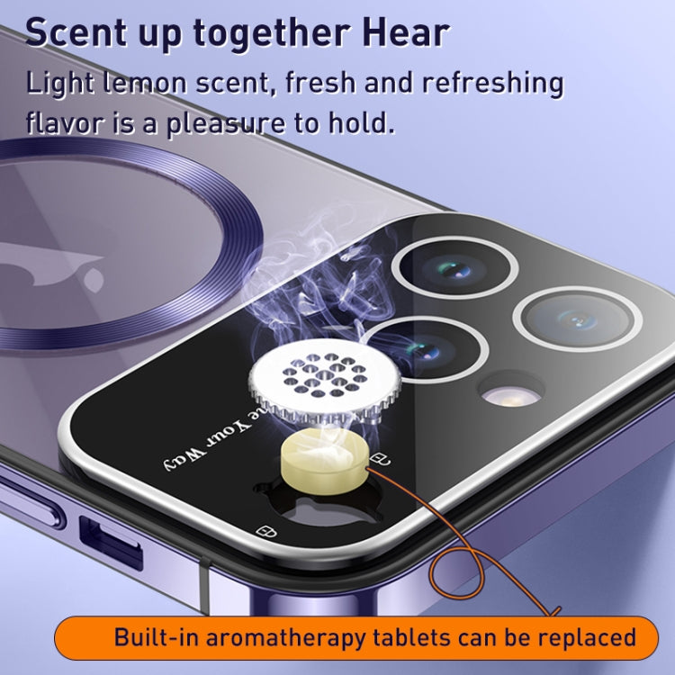 For iPhone 15 Pro Max Aromatherapy MagSafe Magnetic Phone Case(Black) - iPhone 15 Pro Max Cases by buy2fix | Online Shopping UK | buy2fix