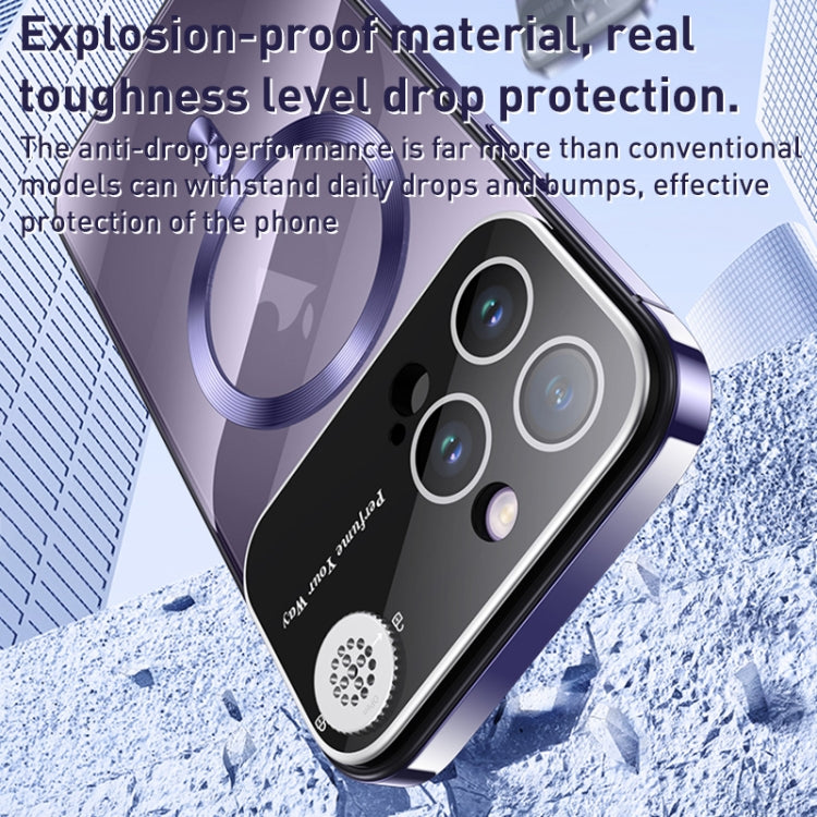 For iPhone 15 Pro Max Aromatherapy MagSafe Magnetic Phone Case(Black) - iPhone 15 Pro Max Cases by buy2fix | Online Shopping UK | buy2fix