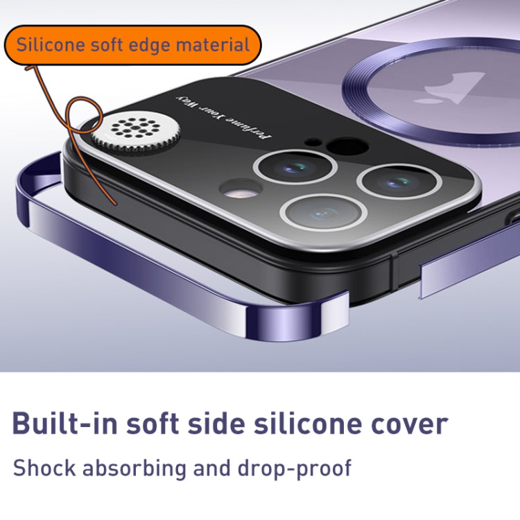 For iPhone 15 Pro Max Aromatherapy MagSafe Magnetic Phone Case(Black) - iPhone 15 Pro Max Cases by buy2fix | Online Shopping UK | buy2fix