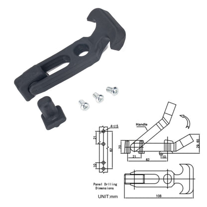 Rubber T Handle Toolbox Lock for Cooler / Golf cart / Off-road Vehicle - Locks & Hasps by buy2fix | Online Shopping UK | buy2fix