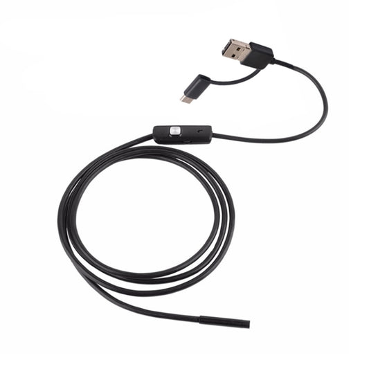 AN100 3 in 1 IP67 Waterproof USB-C / Type-C + Micro USB + USB HD Endoscope Snake Tube Inspection Camera for Parts of OTG Function Android Mobile Phone, with 6 LEDs, Lens Diameter:8mm(Length: 1m) -  by buy2fix | Online Shopping UK | buy2fix