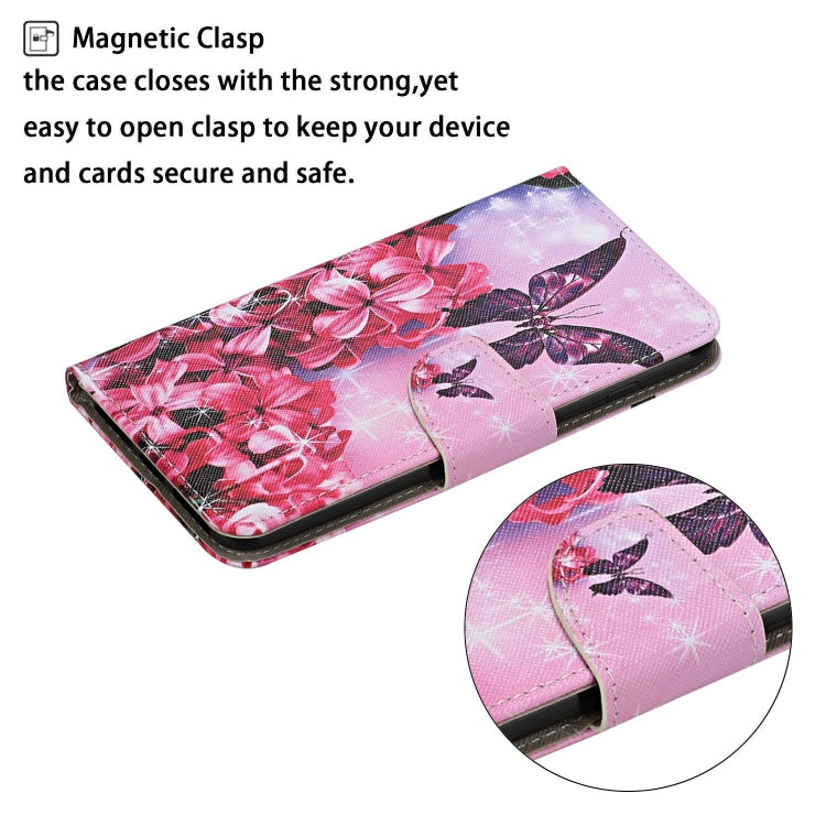 For Xiaomi Mi Note 10 Lite Colored Drawing Pattern Horizontal Flip Leather Case with Holder & Card Slots & Wallet(Red Flower Butterfly) - Xiaomi Cases by buy2fix | Online Shopping UK | buy2fix