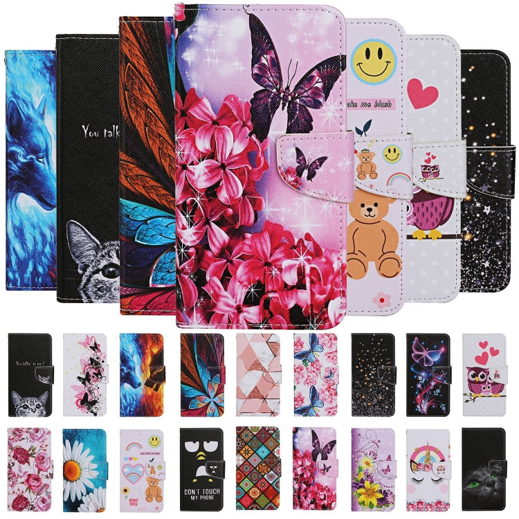 For Xiaomi Mi Note 10 Lite Colored Drawing Pattern Horizontal Flip Leather Case with Holder & Card Slots & Wallet(Red Flower Butterfly) - Xiaomi Cases by buy2fix | Online Shopping UK | buy2fix
