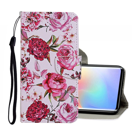 For Xiaomi Mi Note 10 Lite Colored Drawing Pattern Horizontal Flip Leather Case with Holder & Card Slots & Wallet(Peony) - Xiaomi Cases by buy2fix | Online Shopping UK | buy2fix