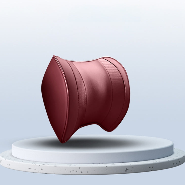 Car Headrest Cushion Car Seat Pillows Neck Protectors Memory Cotton Pillow(Wine Red) by buy2fix