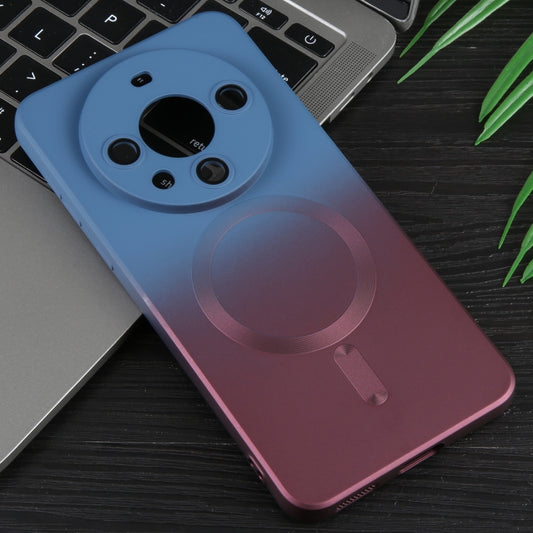 For Huawei Mate 60 Liquid TPU Silicone Gradient MagSafe Phone Case(Blue Purple) - Huawei Cases by buy2fix | Online Shopping UK | buy2fix