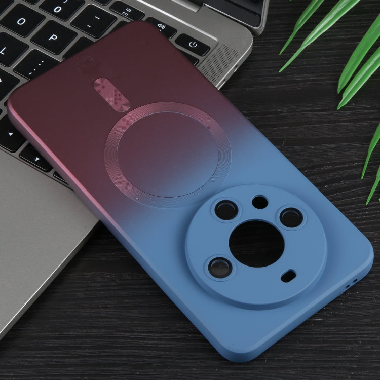 For Huawei Mate 60 Liquid TPU Silicone Gradient MagSafe Phone Case(Blue Purple) - Huawei Cases by buy2fix | Online Shopping UK | buy2fix