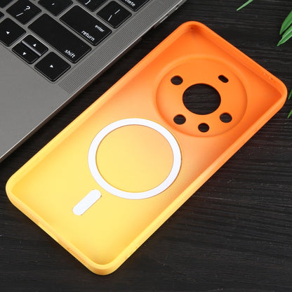 For Huawei Mate 60 Pro / 60 Pro+ Liquid TPU Silicone Gradient MagSafe Phone Case(Orange Yellow) - Huawei Cases by buy2fix | Online Shopping UK | buy2fix