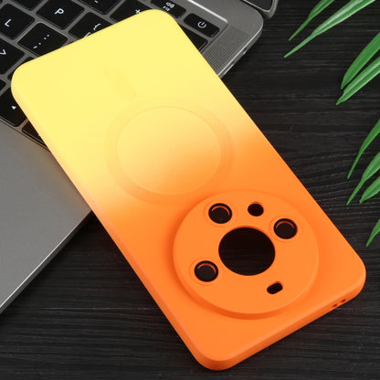 For Huawei Mate 60 Pro / 60 Pro+ Liquid TPU Silicone Gradient MagSafe Phone Case(Orange Yellow) - Huawei Cases by buy2fix | Online Shopping UK | buy2fix