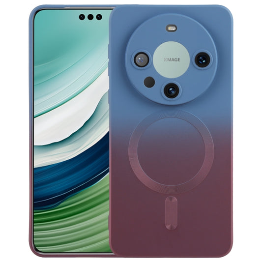 For Huawei Mate 60 Pro / 60 Pro+ Liquid TPU Silicone Gradient MagSafe Phone Case(Blue Purple) - Huawei Cases by buy2fix | Online Shopping UK | buy2fix