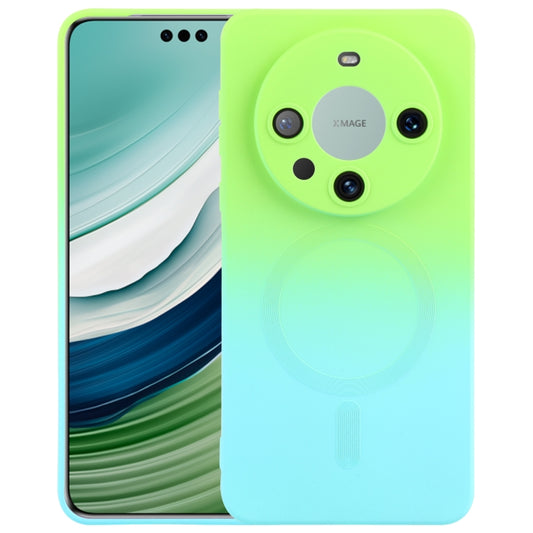For Huawei Mate 60 Pro / 60 Pro+ Liquid TPU Silicone Gradient MagSafe Phone Case(Cyan Blue) - Huawei Cases by buy2fix | Online Shopping UK | buy2fix