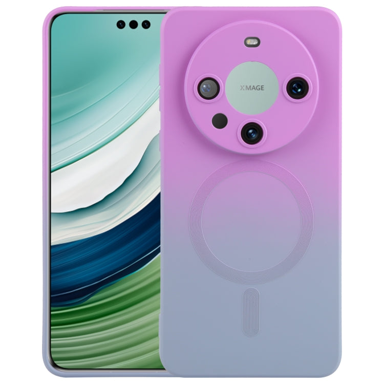 For Huawei Mate 60 Pro / 60 Pro+ Liquid TPU Silicone Gradient MagSafe Phone Case(Purple Grey) - Huawei Cases by buy2fix | Online Shopping UK | buy2fix