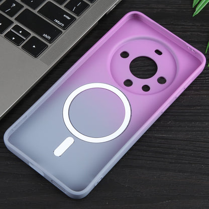 For Huawei Mate 60 Pro / 60 Pro+ Liquid TPU Silicone Gradient MagSafe Phone Case(Purple Grey) - Huawei Cases by buy2fix | Online Shopping UK | buy2fix