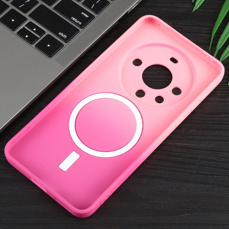 For Huawei Mate 60 Pro / 60 Pro+ Liquid TPU Silicone Gradient MagSafe Phone Case(Pink Red) - Huawei Cases by buy2fix | Online Shopping UK | buy2fix