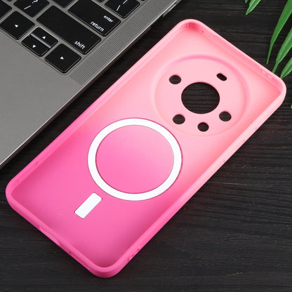 For Huawei Mate 60 Pro / 60 Pro+ Liquid TPU Silicone Gradient MagSafe Phone Case(Pink Red) - Huawei Cases by buy2fix | Online Shopping UK | buy2fix