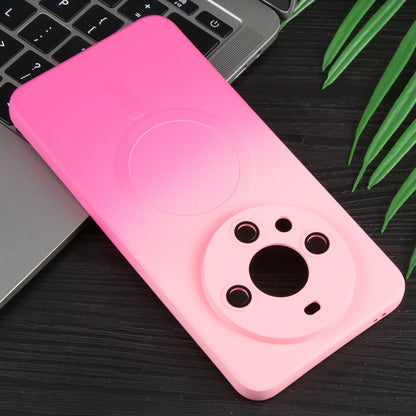 For Huawei Mate 60 Pro / 60 Pro+ Liquid TPU Silicone Gradient MagSafe Phone Case(Pink Red) - Huawei Cases by buy2fix | Online Shopping UK | buy2fix